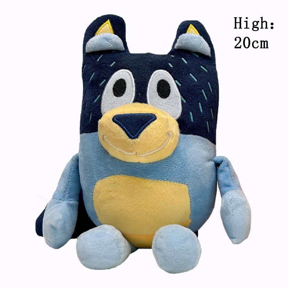 HOT 20cm Bluey Dog Bingo Family Plush Toy Cartoon Dog Soft Stuffed Animals Dolls Birthday Christmas Gifts Family Blue-Y Bingo