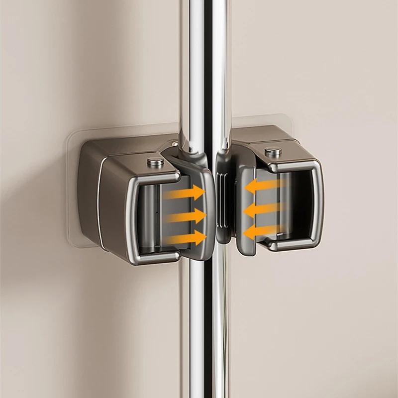 Настенный крючок-держатель для швабры, самоклеящийся органайзер для швабры, стойка, держатель для швабры, щетки, веника, кухонные аксессуары для хранения, ванная комната