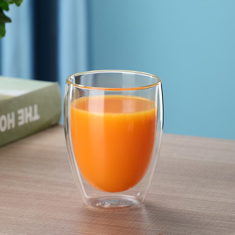 80-650ml Double Wall Glass Mug Resistant Tea Beer Mug Coffee Milk Lemon Juice Cup Drinkware Lover Coffee Cups Gift Creativity