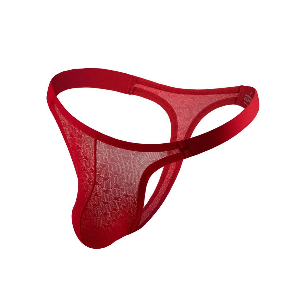 Мужские трусы-стринги с низкой посадкой, U-образным карманом для поддержки, дышащие