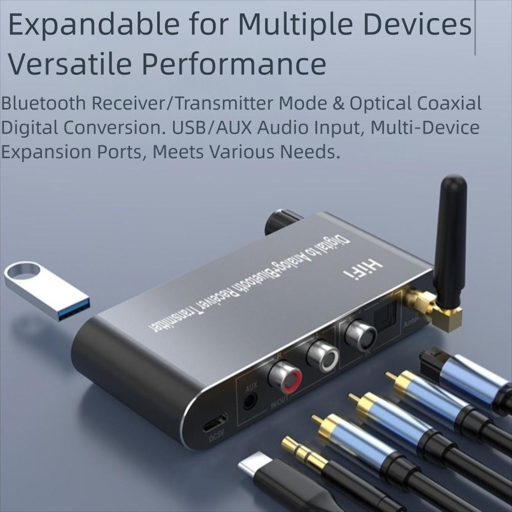 with Bluetooth 5.1 Receiver Digital to Analog Audio Converter  TV, Gaming, CD Player, MP3