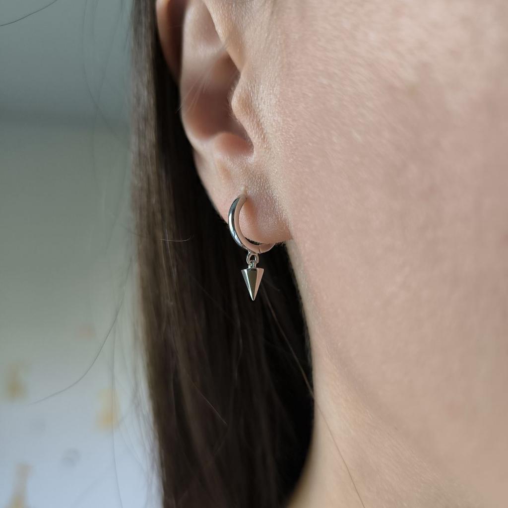 Серебряные серьги без камней (2187240)