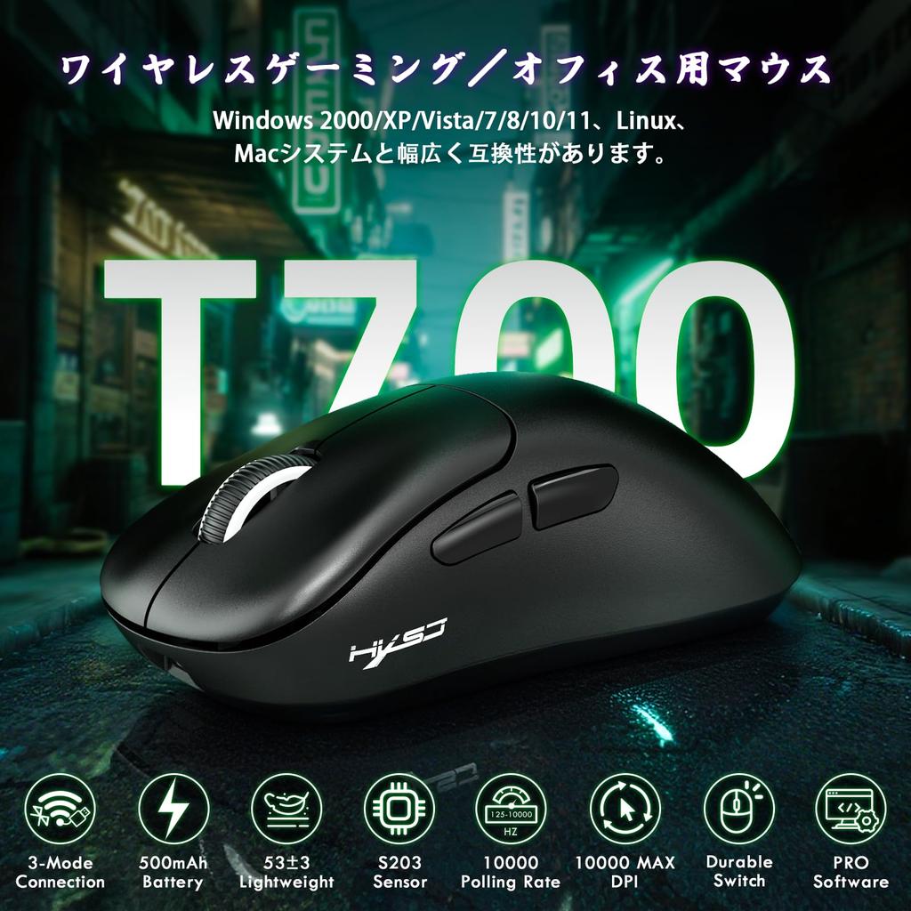 Беспроводная игровая мышь ZIYOULANG T700 с 3 и 10000 S203 Проводная Эргономичная 500 мАч Долговечная HUANO Высокая Идеально подходит для офисной работы и FPS Идеально для