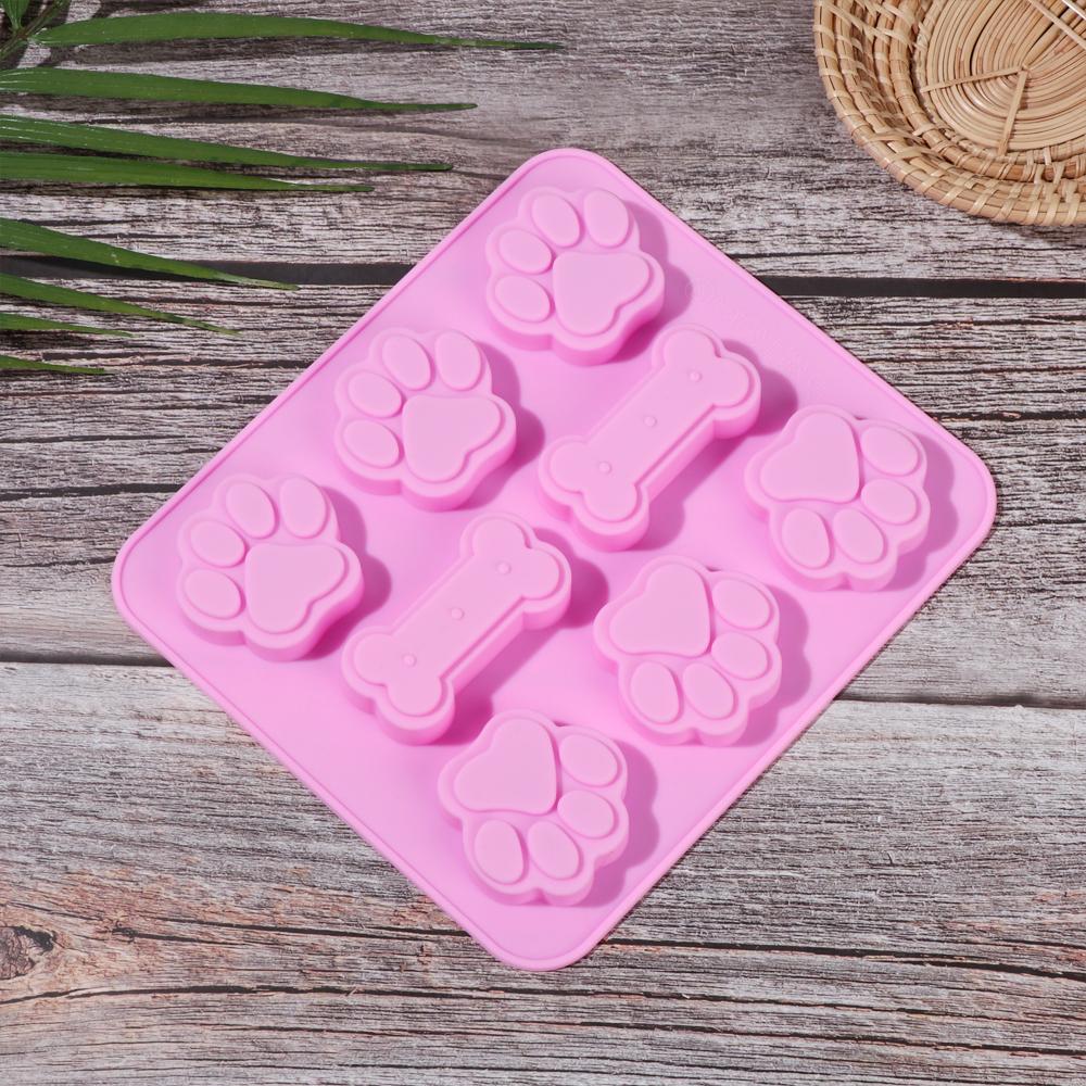 Dog Paw Handmade Candy Cookies Ice Cube Tray Silicone Molds Chocolate Baking Mould Cake Making