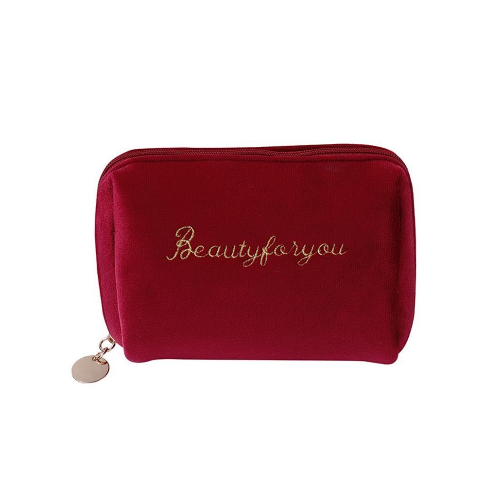 Косметички Beauty Velvet Travel Solid Color Storage Bags Cosmetic Bag