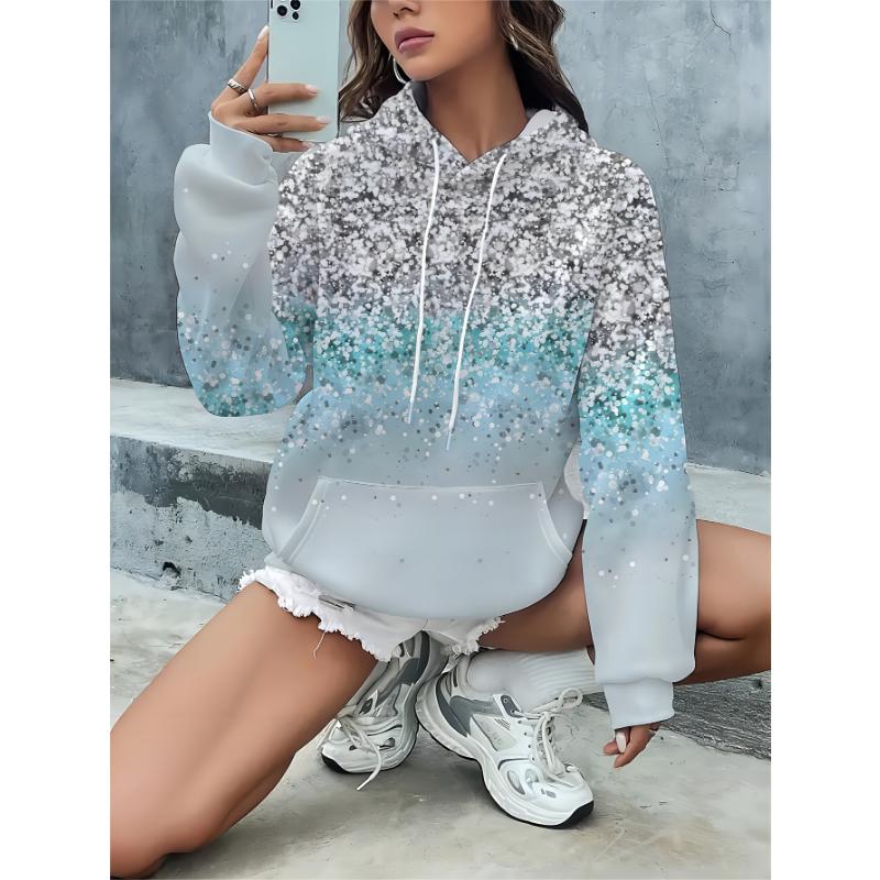 Women's Sweatshirt Autumn/winter Long-sleeve Hoodie 3D 3D Print European and American Women's Loose Versatile Lazy Style Jacket