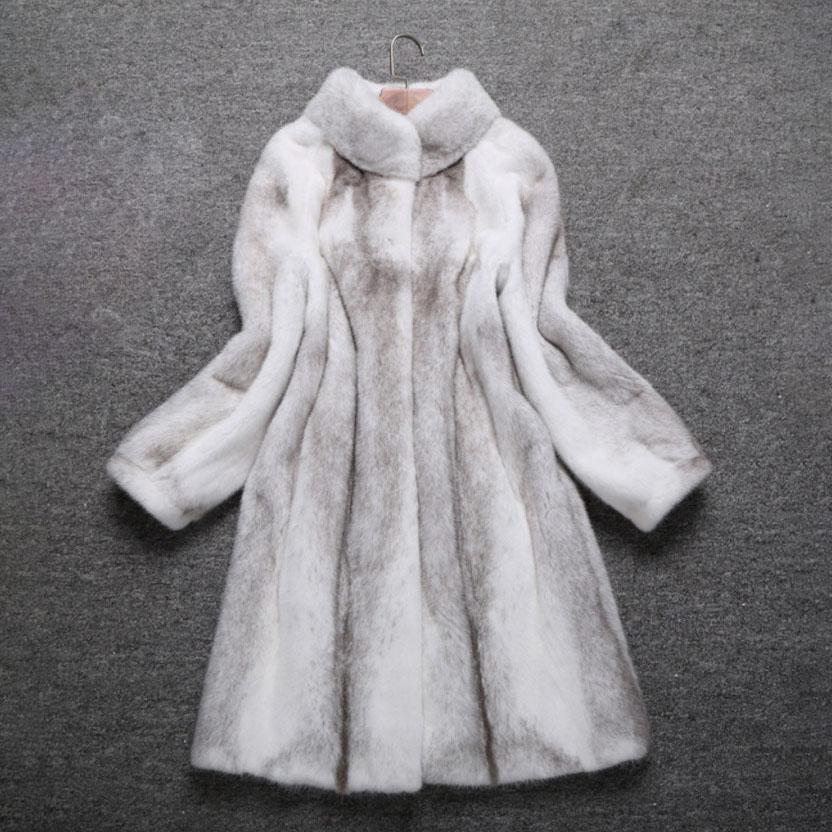 Мех осень/зима теплая мода искусственный мех искусственная норка длинный капюшон шуба женское пальто