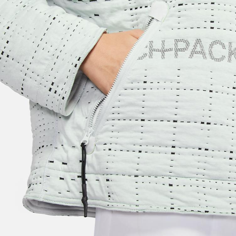 Nike Свободный однотонный свитер из хлопка с вышитым логотипом Therma-Fit Adv Tech Pack, зимний женский свитер светло-серебристого цвета DM6175-034