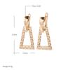 Kinel Geometric Triangle Dangle Earrings For Women Rose Gold Color Vintage Earring