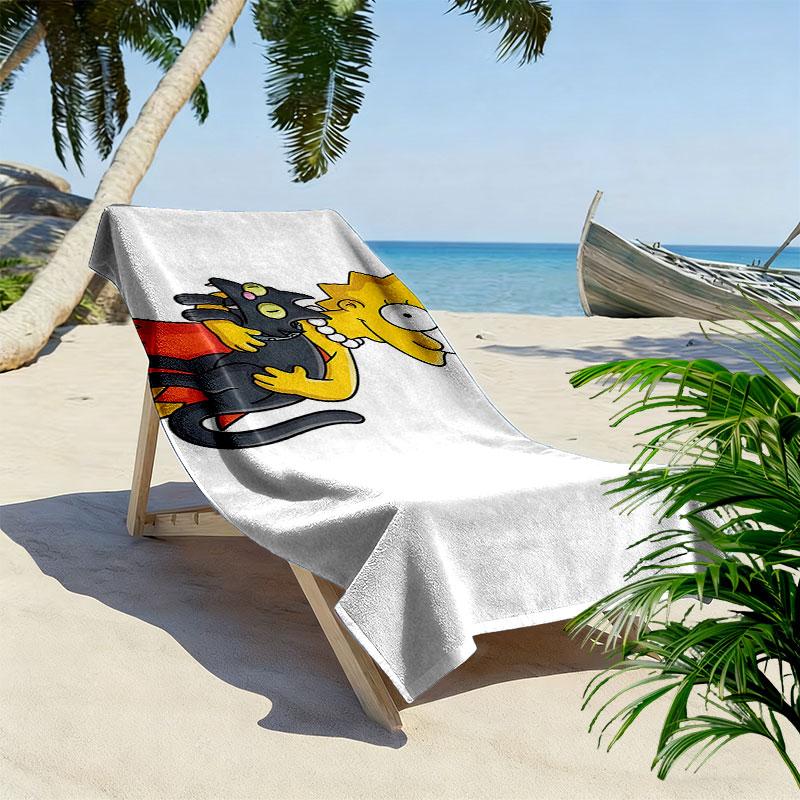 Lisa Print Beach Towel, Large Soft Quick Dry Towel for Beach Camping Swimming
