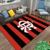 Red and Black Striped Carpet with Star and Unique Letter Design  Suitable for use as an anti-slip for living room bedroom sofas