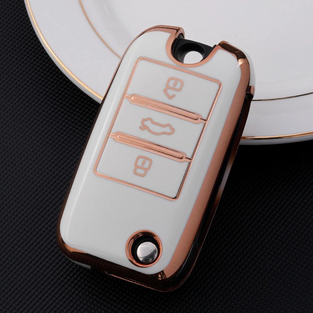 TPUCar Smart Key CoverCase Holder Bag Keychain Fob Protector CoverLeather for RX5 MG3-MG7 MG ZS GT GS 350 360 750 W5 Accessories