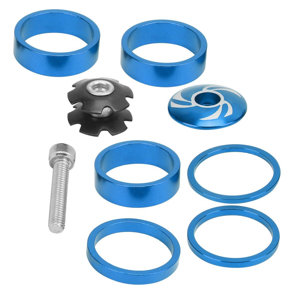 6Pcs Bike Headset Spacer Aluminium Alloy   Handlebar Stem Spacers for Mountain Bike