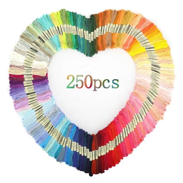 Набор для вышивания 50/150/200/250/450 шт. нитки для вышивки крестиком с нитевдевателем шпульки швейные иглы коробка для хранения набор для вышивания