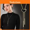 Chic Heart Tassel Necklace For Women Crafted From Exquisite Palladium Material