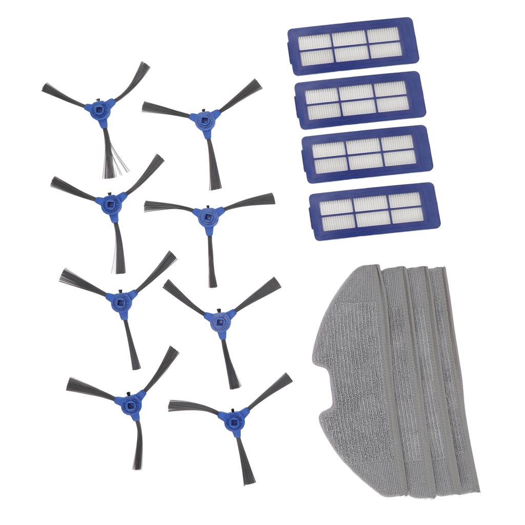 Комплект фильтров для пылесоса 4 фильтра 4 салфетки для швабры 8 боковых щеток Боковая щетка для робота-пылесоса