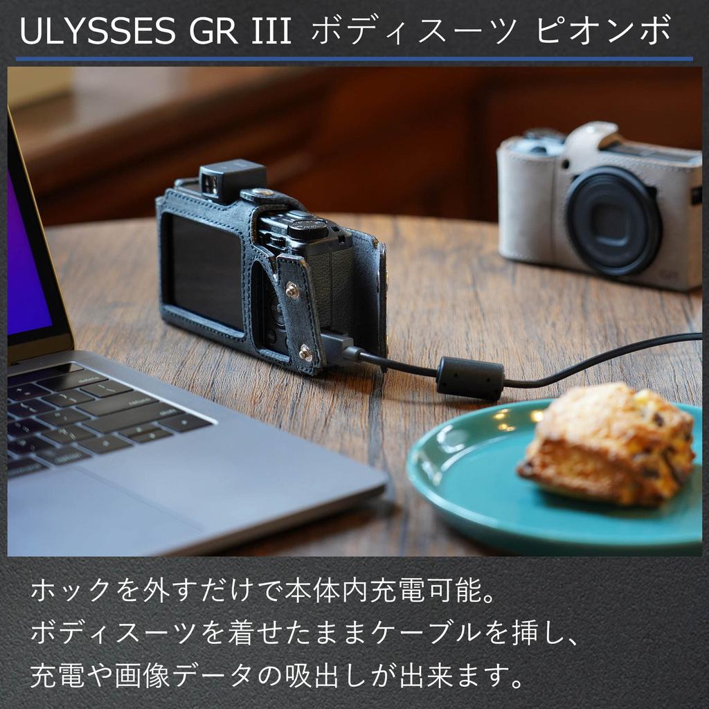 ULYSSES GR III Piombo Боди Модель GR Store Логотип GR Полностью Покрытый Кожей Зарядка Во Время Ношения Совместимый с Штативом Ручная Работа в GRIIIx GRIII [RICOH /