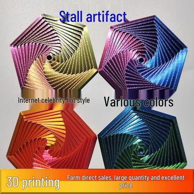 3D-печатная шестиугольная спиральная башня, игрушка-антистресс