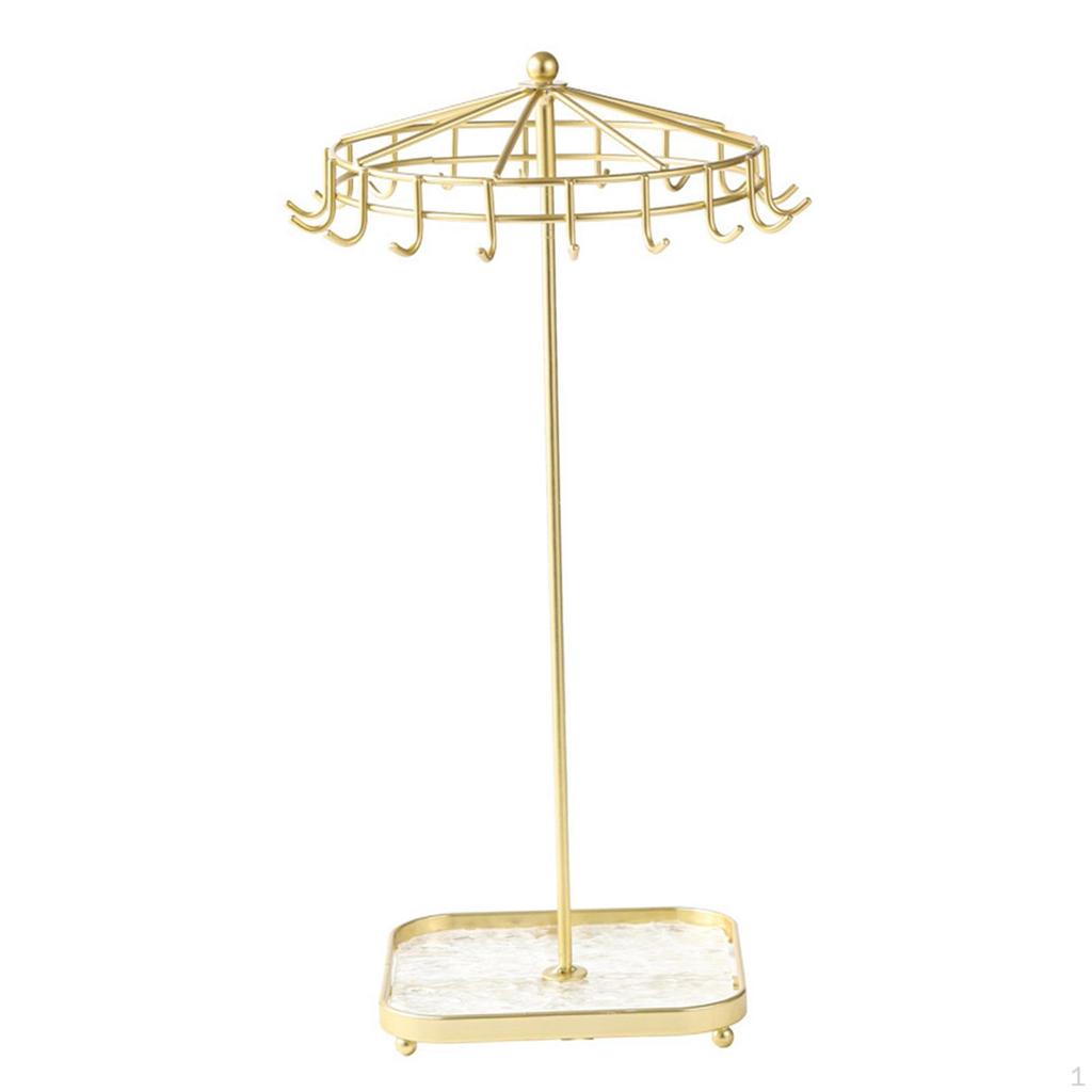 Jewelry Stand with Necklace and Earring Storage