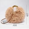 Y2k Fluffy Crossbody bag Portable Fluffy Tote Bag Retro Fuzzy Fur Handbag  Party