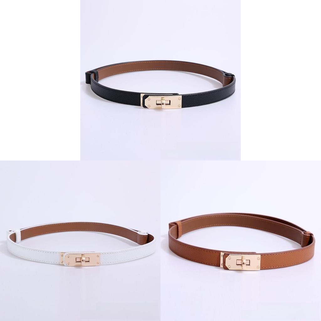 Womens Retro Textured Pu Leather Belt With Alloy Buckle For Dresses And Skirts