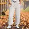 Women's Pants Fashion Casual Pants Solid Color Drawstring High Waist Pants With Pockets