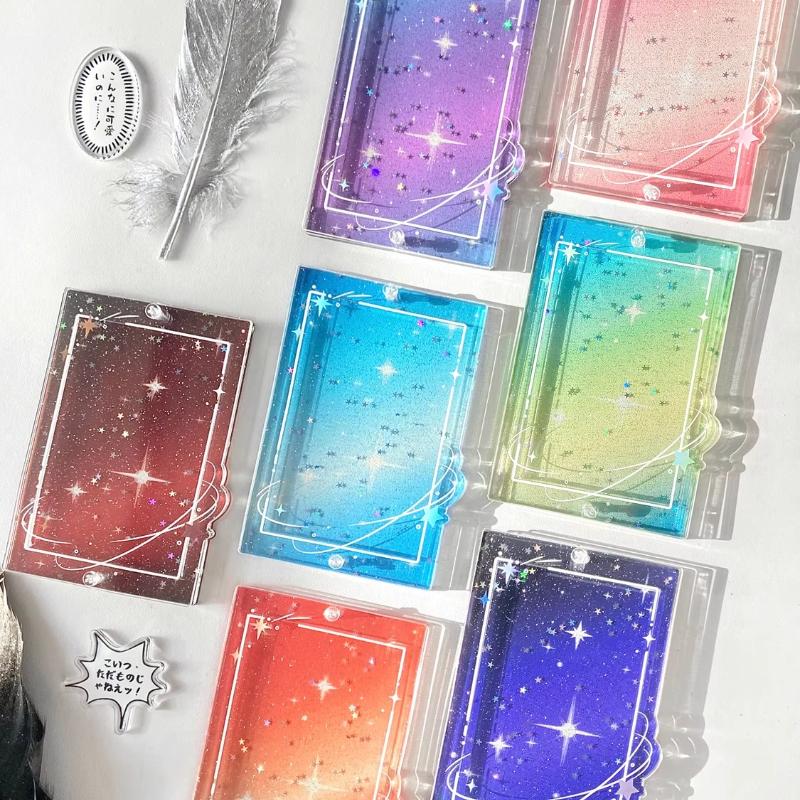 Brilliant Milky Way Series Photoicard Frame for Kpop Idol Card Acrylic Photo Frame 3 Inch Anime Card Sleeves Creative Desk Decro