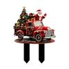 2025 New Years Decorative 2D Flat Christmas Characters Stakes Garden Stakes Cute Santa Figurines Landscaping Yard Art Ornaments