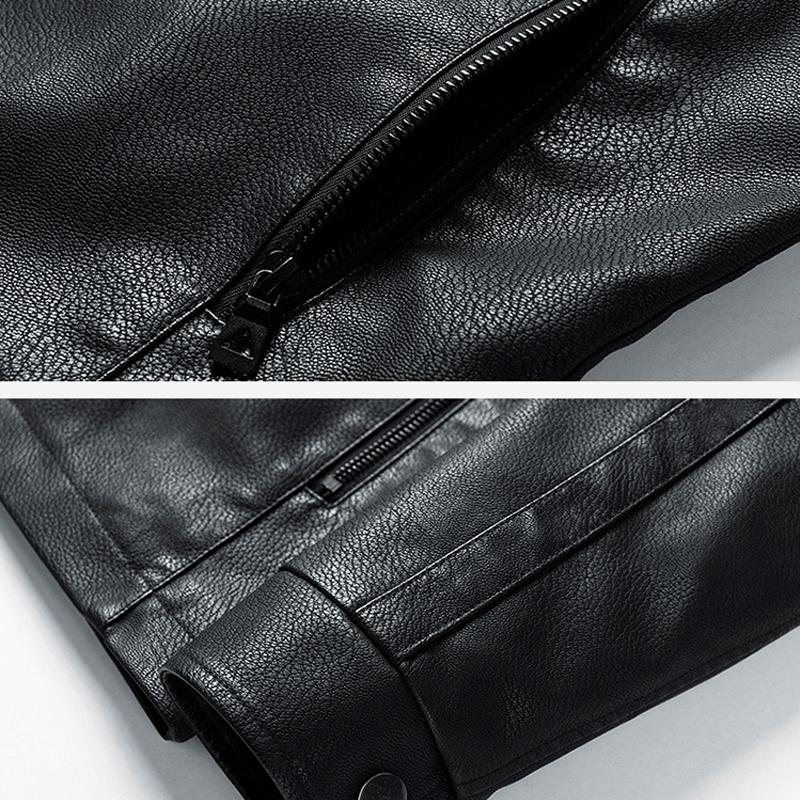 Осенне-зимняя куртка из искусственной кожи, мужская модная повседневная кожаная куртка, пальто с капюшоном, верхняя одежда для путешествий, уличная мужская одежда больших размеров