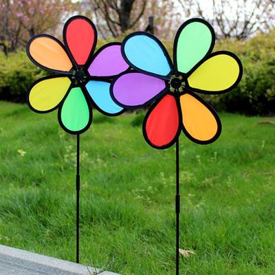Красочные Радуга Dazy Flower Spinner Wind Windmill Garden Yard Outdoor Decor