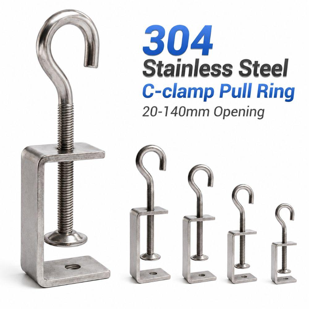 Pull Ring C-clamp Adjustable Fixed Holder Clip High Quality Square Clamp  Hardware Fasteners