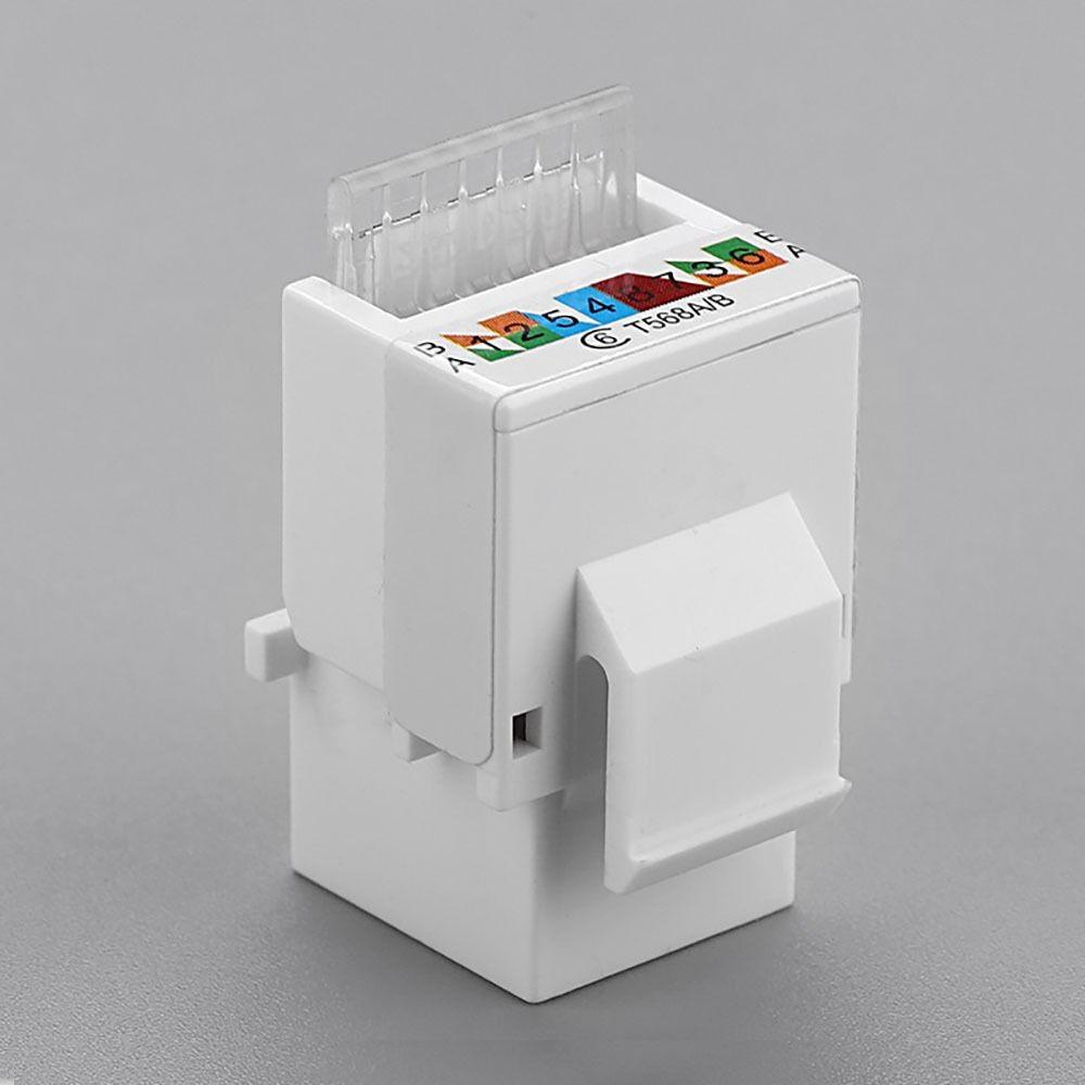 1PC RJ45 Ethernet Module Cat5e Cat6 Module Coupler Tool-Less Computer Socket Module Coupler Socket Jack Connector Wall Adapter