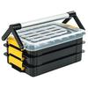 Tool 3 Small Item E-Supply Box, Tiers, Dividers, Handles, Resin, Storage, Screws, Parts, EEX-TBX01