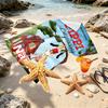 Custom Name Personalized Pippi Longstocking Print Beach Towel, for Trip Camping Beach Party Home Decor, Birthday Gift for Family & Friends