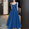 Women Summer U-Neck Casual Sleeveless A-line Long Dress