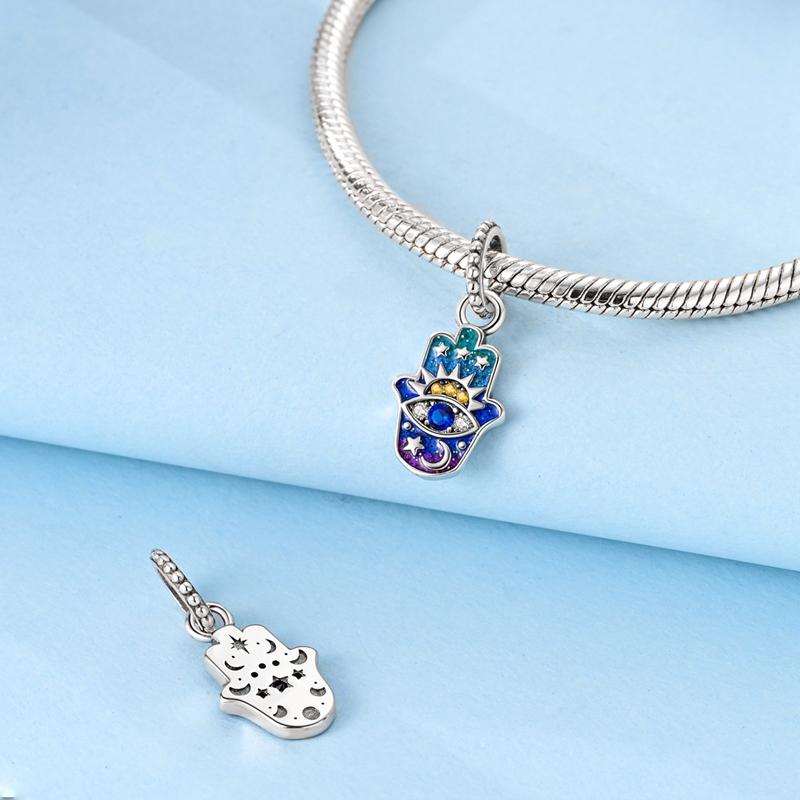 Новые медные шармы-подвески в виде клевера, бусины, подвеска-сердце с драгоценным камнем, подходят для оригинального браслета с шармами, женские украшения, подарок