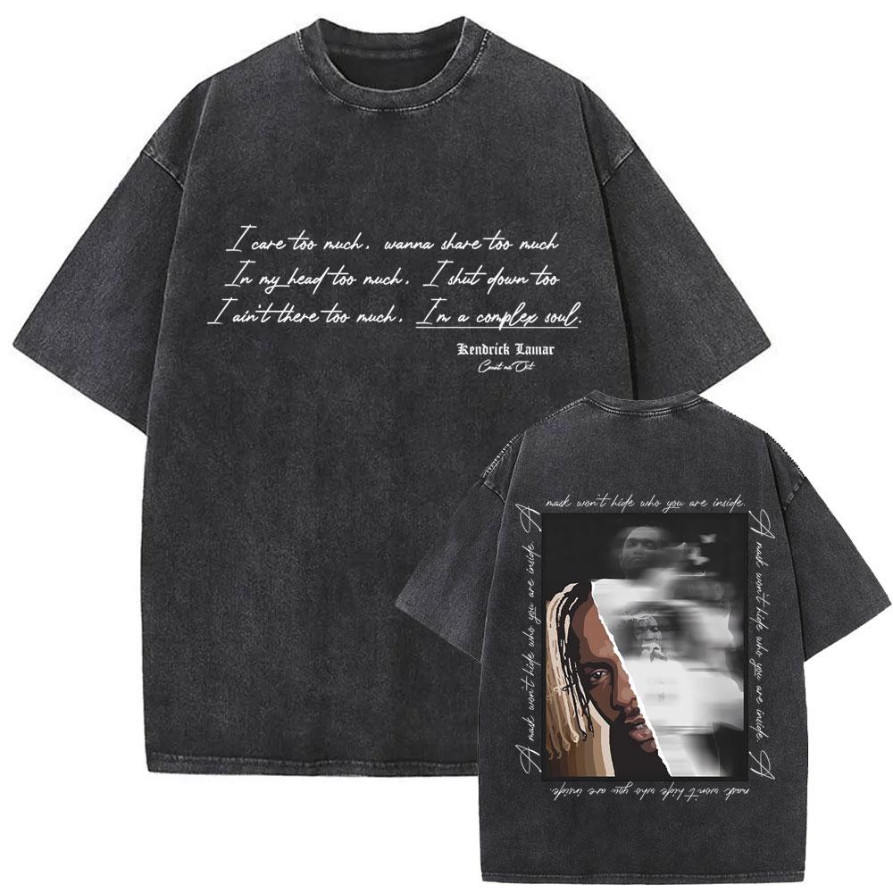 Limited Rapper Kendrick Lamar They Not Like Us Washed Vintage Tshirt Summer Men Women Hip Hop Oversized Street Crewneck T Shirt