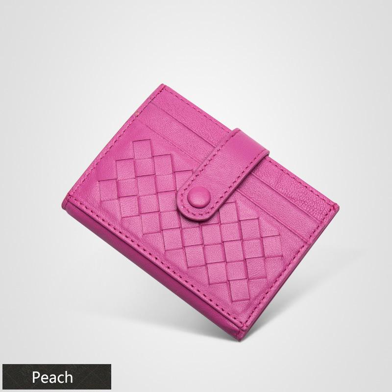 Card Cow Leather Braided Card Bag Anti-Magnetic Card Holder Wallets Multi-card Position Card Wallet