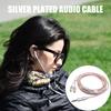 1.2M MMCX Кабель для наушников Замена Съемный 3.5MM 4 Жилы Посеребренный Провод для наушников Удлинитель для наушников