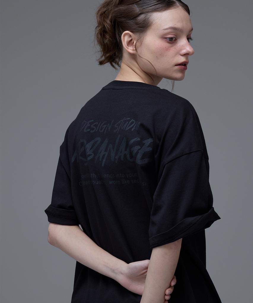 URBANAGE Design Studio Logo Oversized Short Sleeve_Black