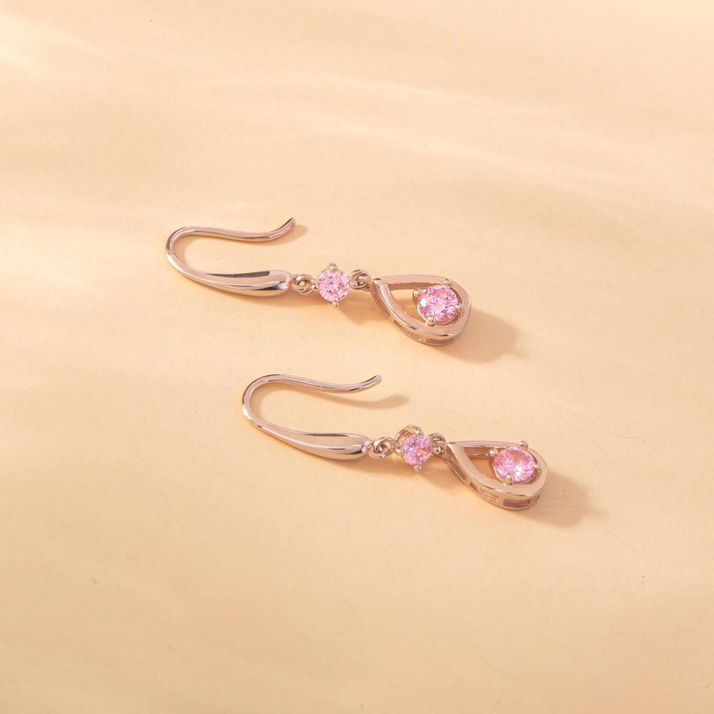 Бесплатные серьги с качающимися птицами для крючка из металла 925 пробы, розовый подарок на день для женщин, серьги "цветок-капля", серебро, не вызывает аллергии, цирконий, качество, простота, мило,