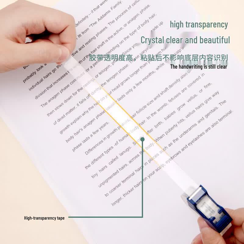 Deli 30038 Easy-Tear Transparent Stationery Tape with Dispenser