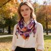 1 шт. Ожерелье в французском стиле Магнитная застежка Подарок Шелковый шарф Роскошный Расписной узор Элегантный шейный платок Универсальный Многоцветный