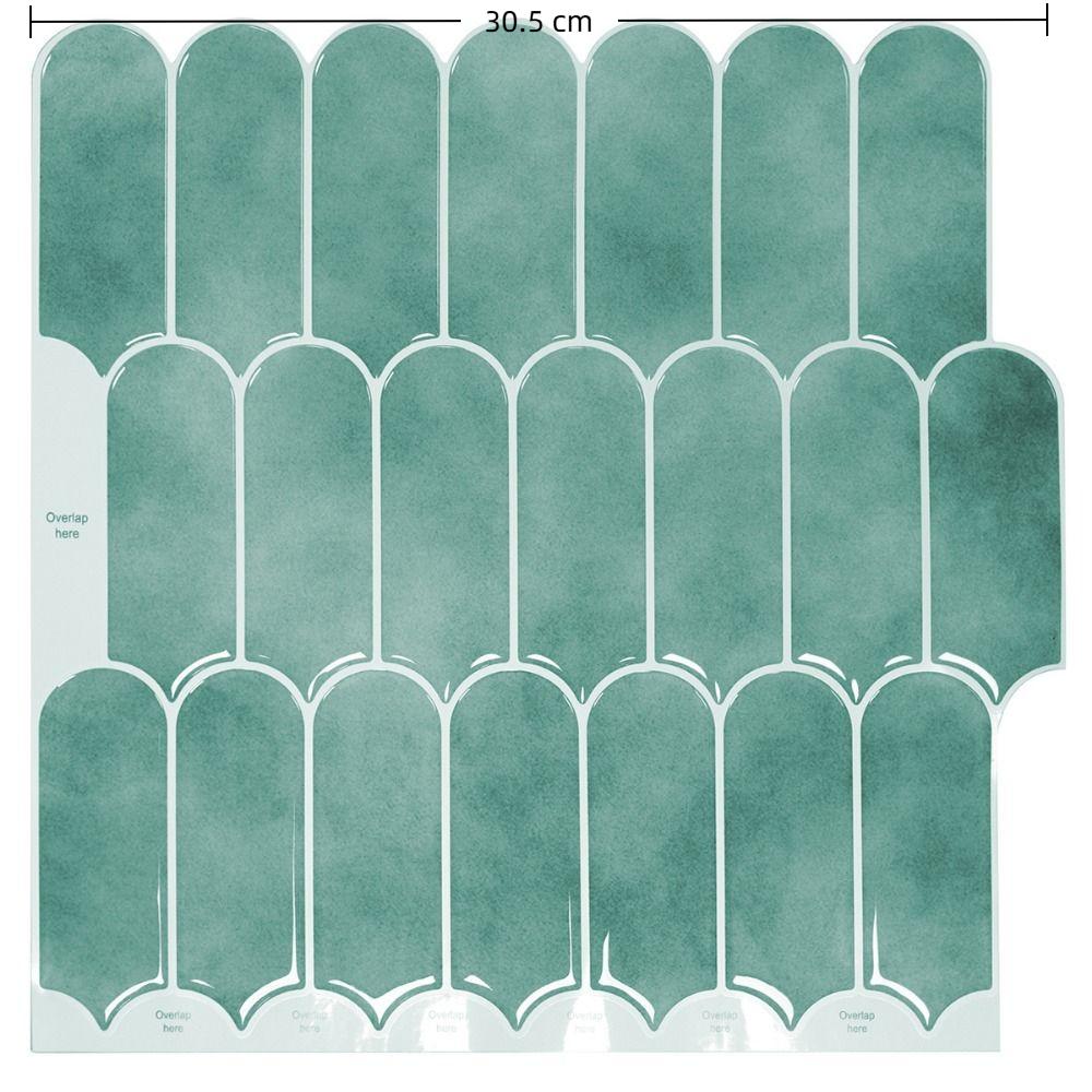 Самоклеящаяся 3D плитка для стен ПВХ Водонепроницаемая наклейка на стену Форма чешуи рыбы Устойчивая к плесени Кухонный фартук Для кухни Ванной комнаты