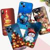 Black Tpu Case for Iphone 5 5s Se 2020 6 6s 7 8 Plus X 10 XR XS 11 12 13 Mini Pro MAX Back Cover Christmas Tree Light Winter