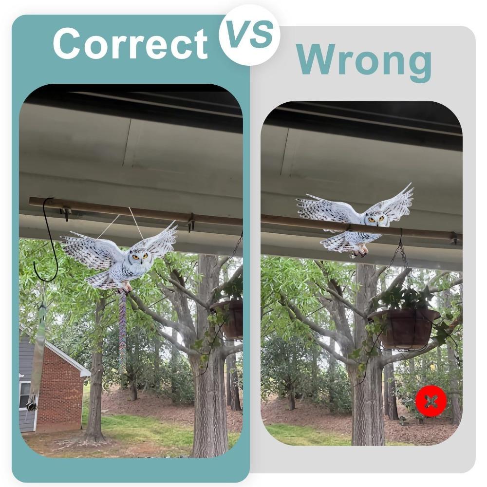 Bird Scarer Reflective Double-Sided Garden Bird Repeller Artifact Reflective Owl For Woodpecker With Sound For Garden Home Yard