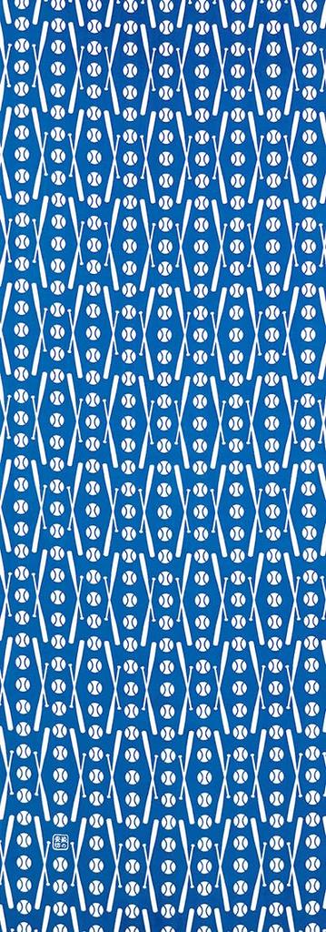 Dyeing Anbo Tenugui Authentic Dyed Cotton Tokuoka Made In Japan 35cm X 100cm "Baseball Blue" 100%