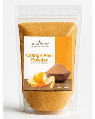 Neuwganic Органический порошок апельсиновой корки для лица (200 г) | Удаление загара, Контроль акне, Сияющая кожа | Маска для лица и Очищающее средство | 100% Чистый и Натуральный Скин Бр