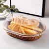 1 шт. Корзина для хлеба из искусственного ротанга с крышкой Плетеная корзина для хлеба для подачи Плетеная корзина для фруктов с крышкой Овальная корзина для еды для овощей Ресторан