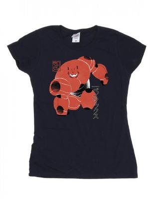 Женская/дамская футболка Big Hero 6 Baymax Suite Pose из хлопка